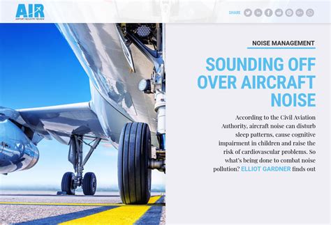 Sounding off over aircraft noise - Airport Industry Review | Issue 35 | September 2018