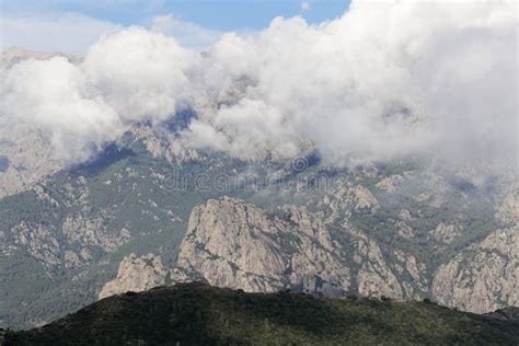 Mountains With Clouds In Central Corsica, France Stock Photo - Image of corsica, nature: 138941038