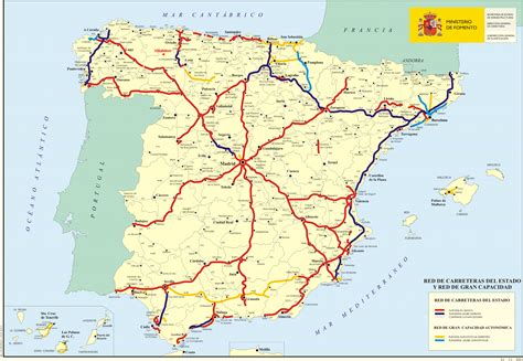 Mapa de carreteras de España 2001 - Tamaño completo