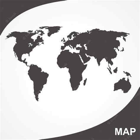 Premium Vector | Map globe world vector simple