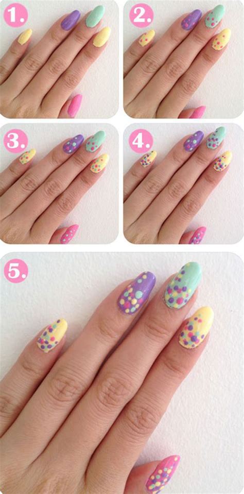 20 Simple Step By Step Polka Dots Nail Art Tutorials For Beginners & Learners 2014 | Fabulous ...