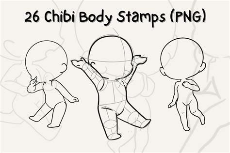 Cute chibi drawing base cute chibi drawing base Easy-to-draw chibi base templates