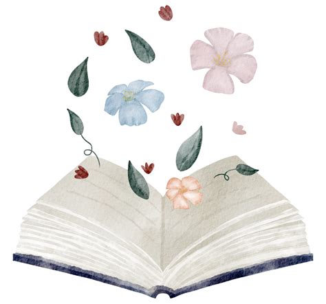 Love book reading watercolor books hand painted 13183024 PNG