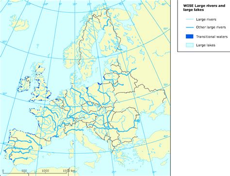 European Map With Rivers - California southern Map