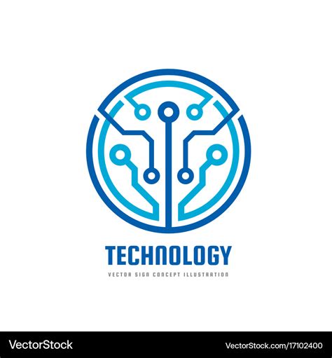 Technology - logo template Royalty Free Vector Image