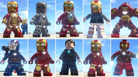 Lego Marvel Superheroes Game All Iron Man Suits