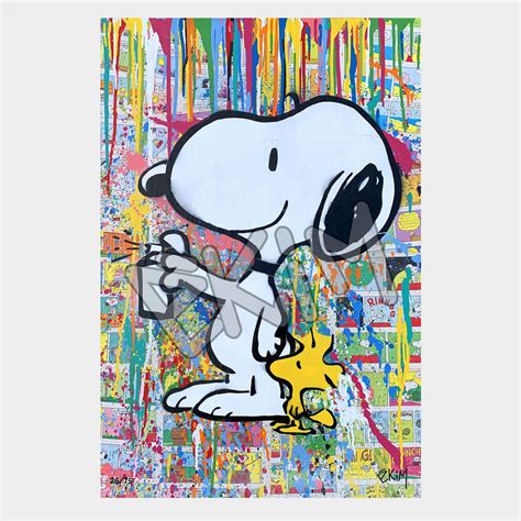 Snoopy Street Art Graffiti With Woodstock Limited Edition - Etsy