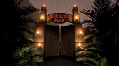 Wallpaper Jurassic Park Gate The great collection of jurassic park wallpapers for desktop laptop ...