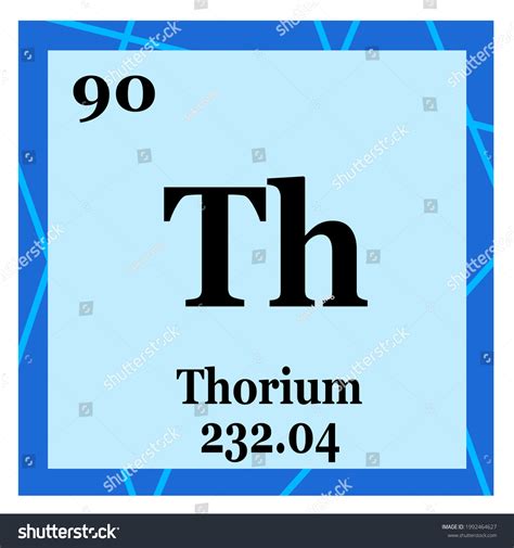 Periodic Table Element Thorium Stock Illustration 1992464627