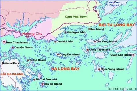 Map of Halong Bay Vietnam - ToursMaps.com