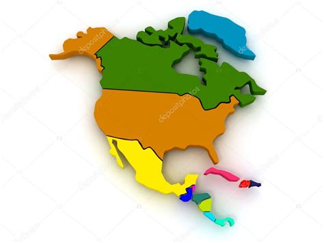 Map of northern america — Stock Photo © maxxyustas #2821740