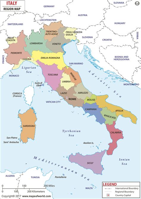 What Are All The Regions Of Italy - Printable Online