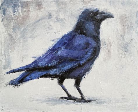 Raven bird artwork Painting by Iryna Khort | Fine Art America