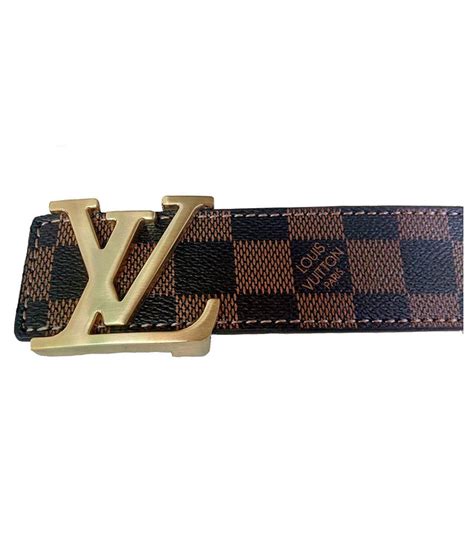 LV Belt Brown Faux Leather Casual Belts: Buy Online at Low Price in ...