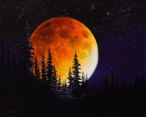 Ettenmoors Moon Painting by Chris Steele - Fine Art America