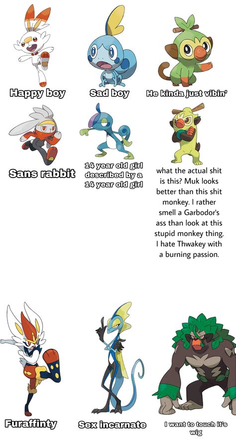 Ah yes, Gen 8 starters and their Evos. : r/pokemon