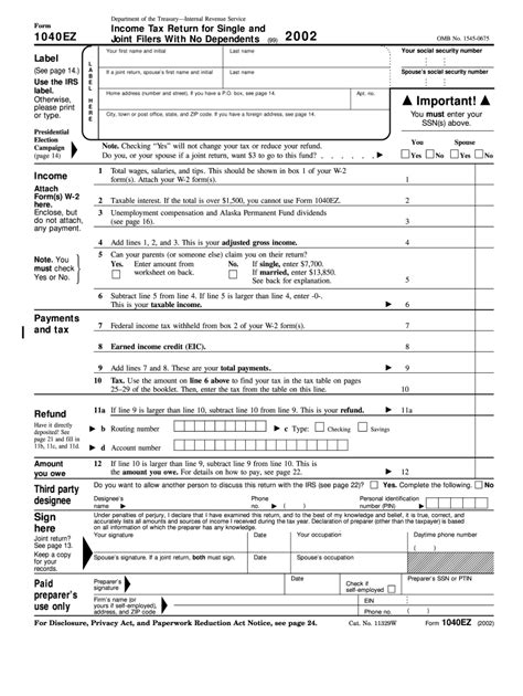 Printable 1040ez Form: Complete with ease | airSlate SignNow