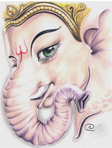 Simple Ganesha Pencil Sketches