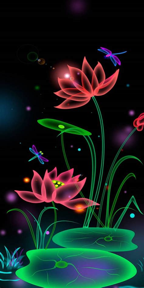 Neon Flowers Wallpapers - Wallpaper Cave