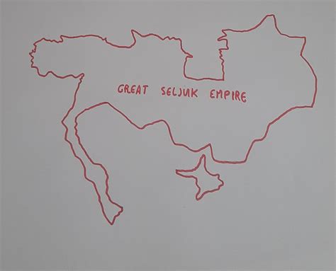 Great Seljuk Empire 1037 - 1194 : r/handdrawn_maps