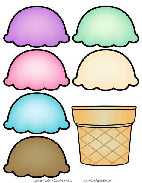 ice cream scoops clipart - Búsqueda de Google | Clip art, Paper doll template, Paper toys template