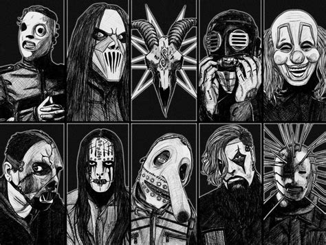 Download Slipknot Members Fan Art Drawing Wallpaper | Wallpapers.com