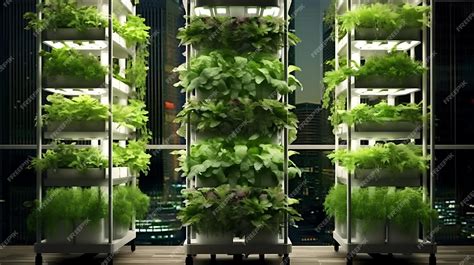 Premium AI Image | Modern smart vertical farming technology for growing farm