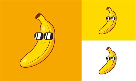 Cool banana logo illustration. Perfect for game store, food store, food logo, game developer ...