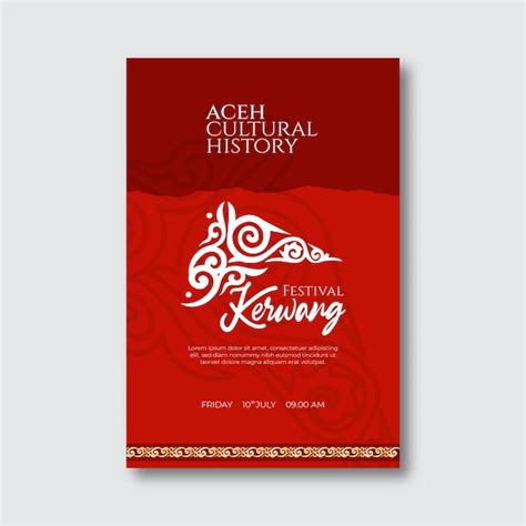 Premium Vector | Aceh culture festival poster design