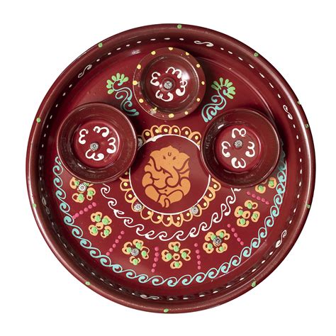 Buy SHOPOGENIE Pooja thali for Diwali Decorative Aarti Thali Pooja Plate Puja Thali for ...