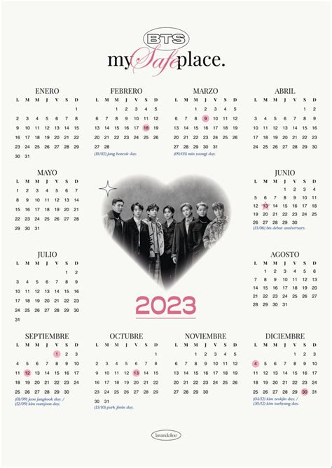 bts calendar 2023 en 2023 | Temas para celular android, Conocerte fue lo mejor, Imagenes ...