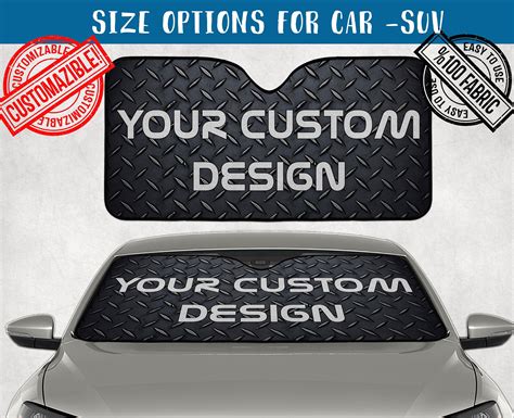 Personalized Car Sun Shade Custom Car Sun Shade Logo Car Sun | Etsy