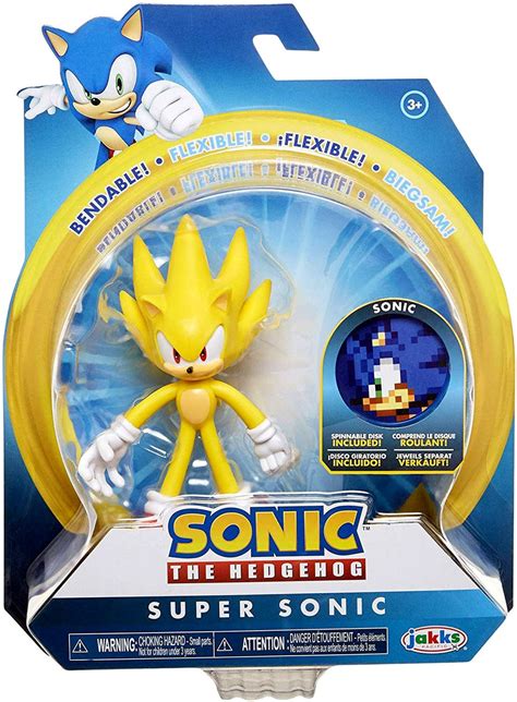 Sonic The Hedgehog Basic Super Sonic 4 Action Figure Jakks Pacific - ToyWiz