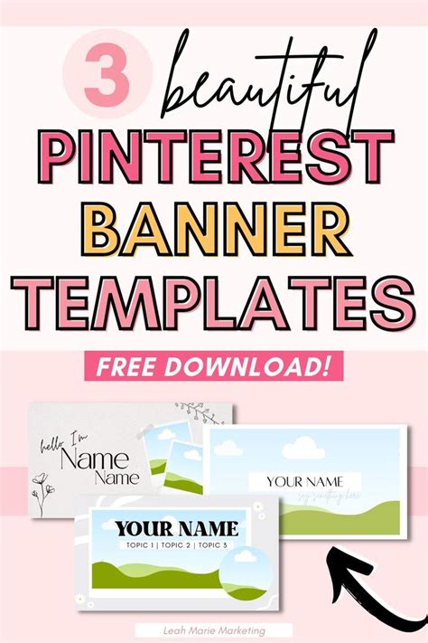 FREE Pinterest Banner Templates To Easily Make A Pinterest Banner | Template freebie, Banner ...