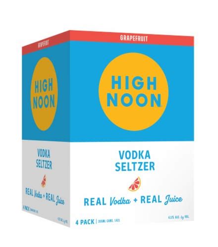 High Noon Grapefruit Vodka Hard Seltzer, 4 cans / 355 mL - Harris Teeter