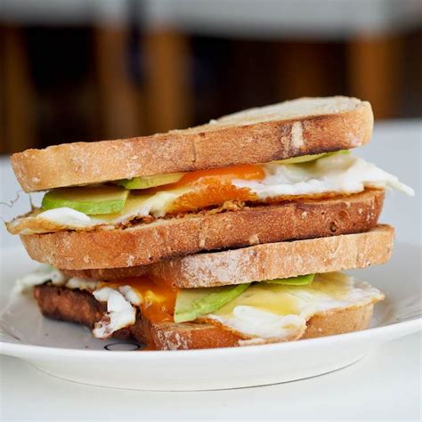 Breakfast Egg Sandwich w Avocado, Cheese Mustard & Mayo {GF, Vegan}