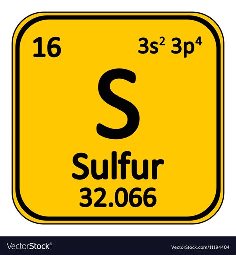 Sulfur Periodic Table | Decoration Galette Des Rois