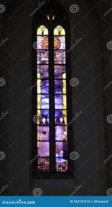 Beautiful Stained Glass Window in Guildford Cathedral Editorial Photo - Image of religious ...