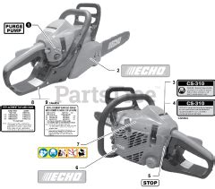 Echo CS-310 - Echo Chainsaw (SN: C32914001001 - C32914999999) Parts ...