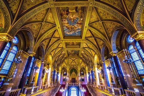 Inside Of Parliament Of Hungary, Budapest Stock Image - Image of ceiling, history: 27309377