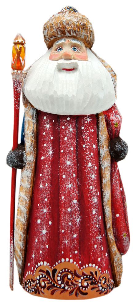 Twinkle-Yuletide Red Santa Wood Carved - Traditional - Holiday Accents ...