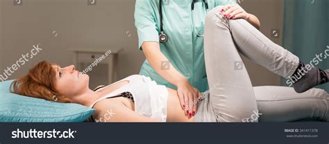 Young Suffering Woman Appendicitis Doctors Office Stock Photo 341411378 | Shutterstock