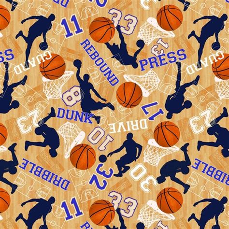 Basketball Fabric Basketball Players Fabric: Timeless | Etsy