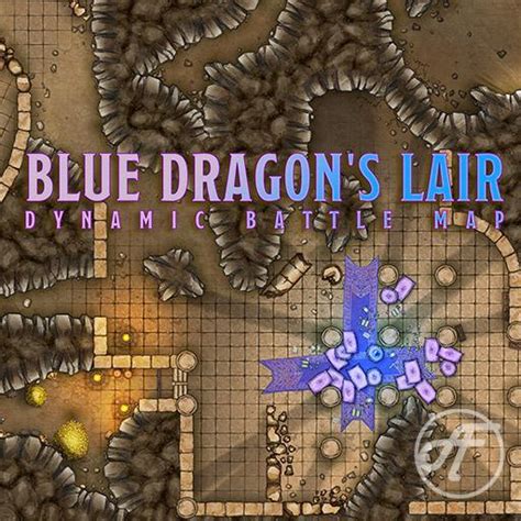 Blue Dragon's Lair - Dynamic Battle Map | Roll20 Marketplace: Digital goods for online tabletop ...