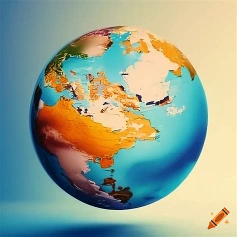 Visual representation of globalization on Craiyon