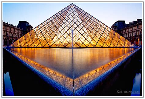 Louvre Museum Glass Pyramid & pond designed by I.M. Pei - Keith ...