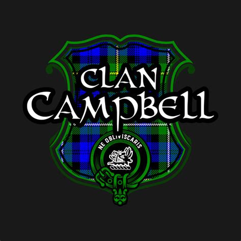 Clan Campbell Surname Scottish Clan Tartan Crest Badge - Scottish Clan - T-Shirt | TeePublic