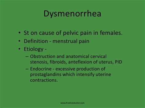 Dysmenorrhea