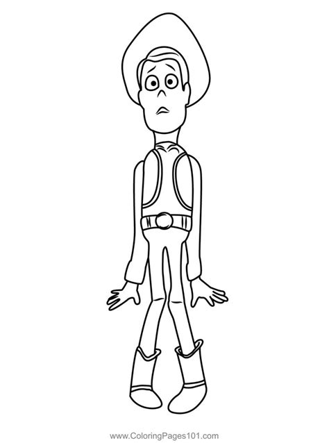 Sheriff Woody Gets Scared Coloring Page | Toy story coloring pages, Sheriff woody, Coloring pages