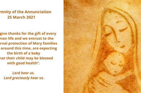 A Prayer for the Solemnity of the Annunciation – Council for Life